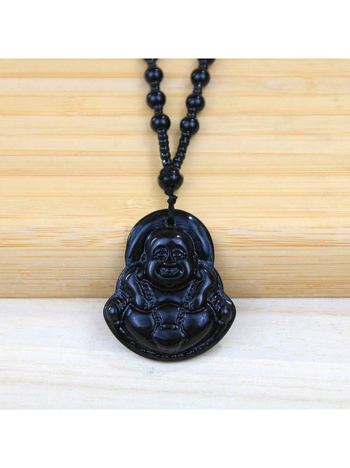 1 collar de cadena tipo suéter con colgante de Buda de jade - Quierox - Tienda Online