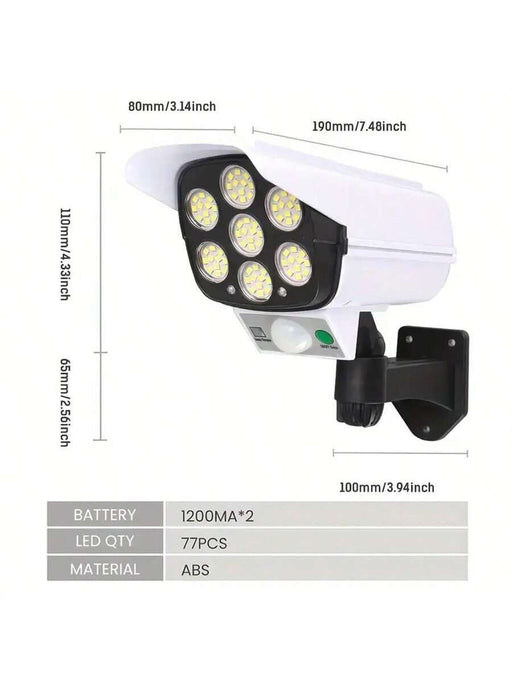 1 Luz Led Solar Exterior, Lámpara Impermeable Simulada De Cámara De Vigilancia - Quierox - Tienda Online