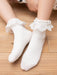 1 par de calcetines de bebé de estilo princesa de encaje blanco suave y moderno para niñas - Quierox - Tienda Online