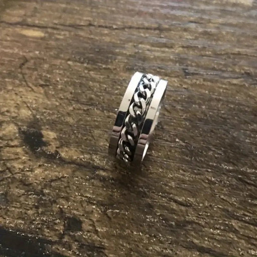 1 Pieza, Anillo De Joyería Para Hombres, Anillo En Forma De Cadena - Quierox - Tienda Online