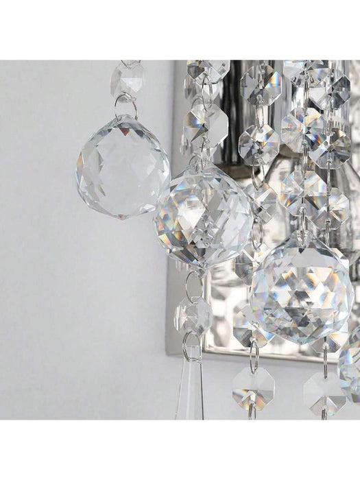 1 Pieza De Lujosas Luces De Pared De Cristal, Modernas Lámparas De Cristal Con Acabado En Cromo - Quierox - Tienda Online