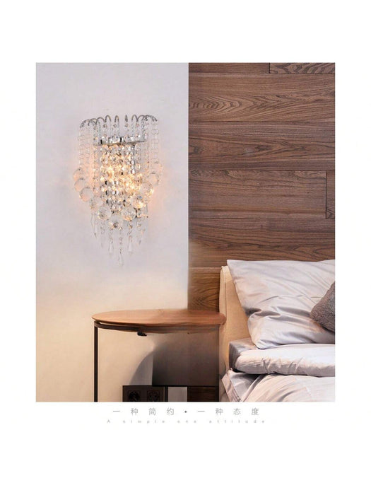 1 Pieza De Lujosas Luces De Pared De Cristal, Modernas Lámparas De Cristal Con Acabado En Cromo - Quierox - Tienda Online