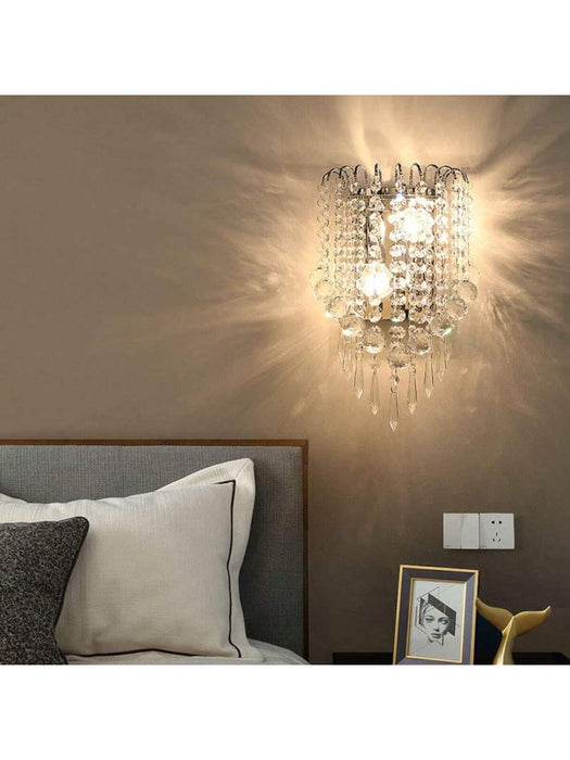 1 Pieza De Lujosas Luces De Pared De Cristal, Modernas Lámparas De Cristal Con Acabado En Cromo - Quierox - Tienda Online