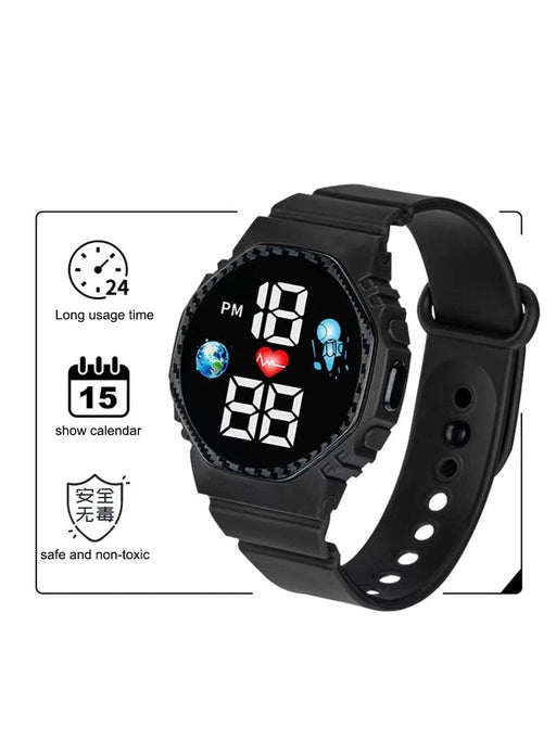 1 pieza Simple Led impermeable reloj deportivo para estudiantes - Quierox - Tienda Online