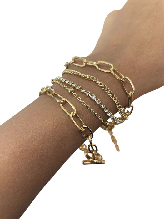 2 piezas de pulseras doradas para mujer - Quierox - Tienda Online