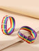 2 piezas LGBT pulsera de cinturón con patrón de rayas de arcoíris - Quierox - Tienda Online