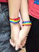 2 piezas LGBT pulsera de cinturón con patrón de rayas de arcoíris - Quierox - Tienda Online