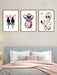 3pcs/set Girl Makeup, High Heels, Abstract Painting Canvas Wall Art For Living Room. - Quierox - Tienda Online