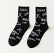 4 pares de calcetines cómodos transpirables con estampado de letras para hombres y mujeres - Quierox - Tienda Online