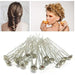 40 accesorios para el cabello con diamantes de imitación blancos - Quierox - Tienda Online