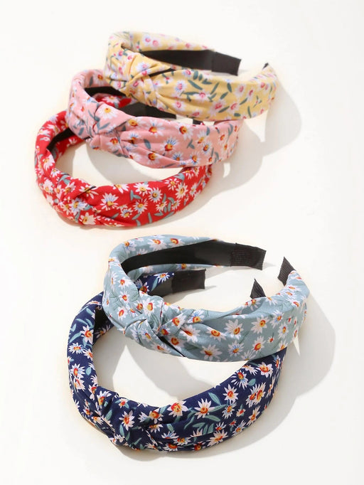 5 diademas bohemias con estampado floral - Quierox - Tienda Online