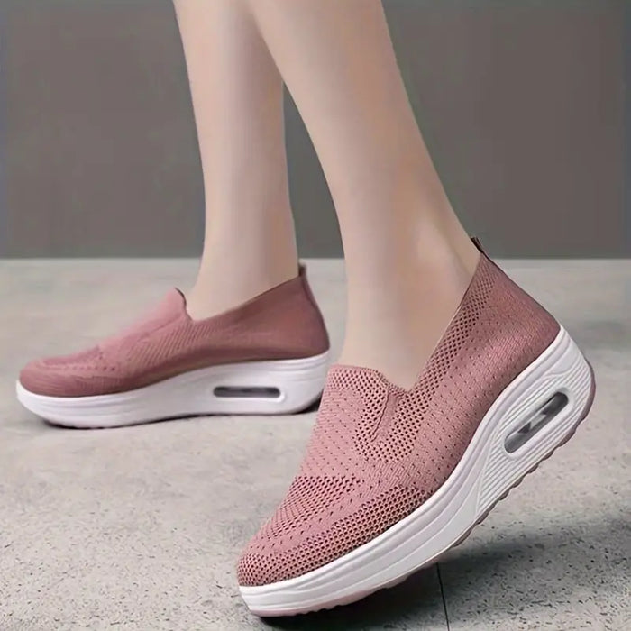 Zapatillas con Cojín de Aire para Mujer - Diseño Ultra Cómodo sin Cordones con Suela Gruesa