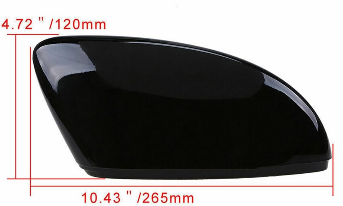 Carcasa de espejo retrovisor para Volkswagen Jetta MK7 Passat B7, negro brillante, izquierdo