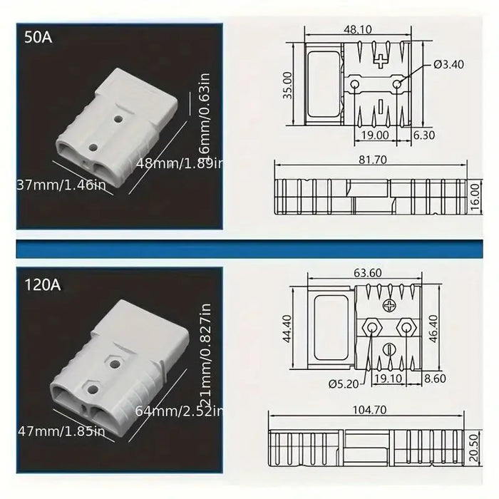 2 Piezas de conectores de Batería para Carretilla Elevadora Eléctrica