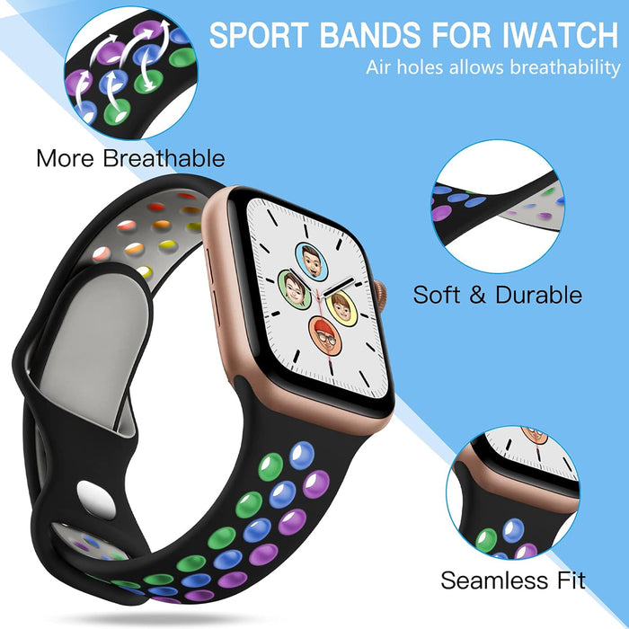 Adorve - Correa deportiva de repuesto de silicona compatible con Apple Watch - Quierox - Tienda Online