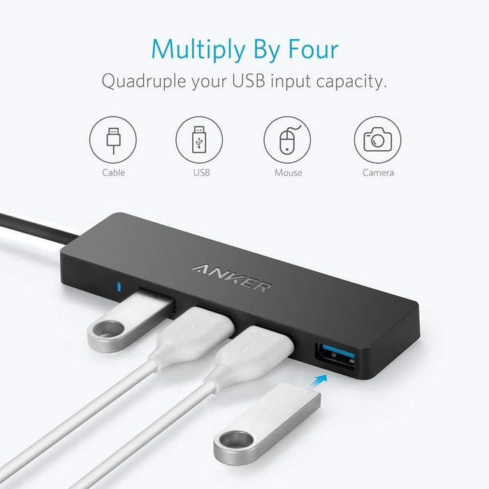 Anker 4-Port USB 3.0 Ultra Slim – Puerto de catos para MacBook - Quierox - Tienda Online