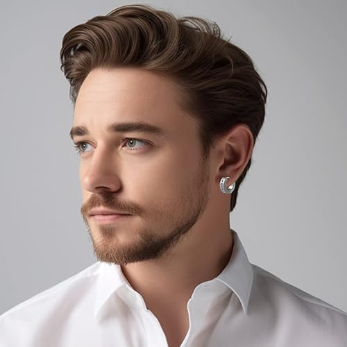 Aretes para hombre, 15 pares de aretes de aro para hombre, al azar - Quierox - Tienda Online