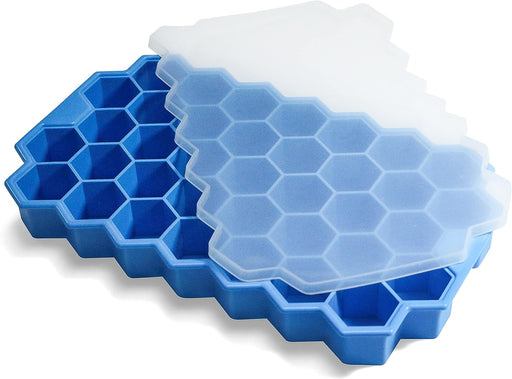 Bandejas para cubitos de hielo para congelador con tapa, 37 rejillas de silicona - Quierox - Tienda Online