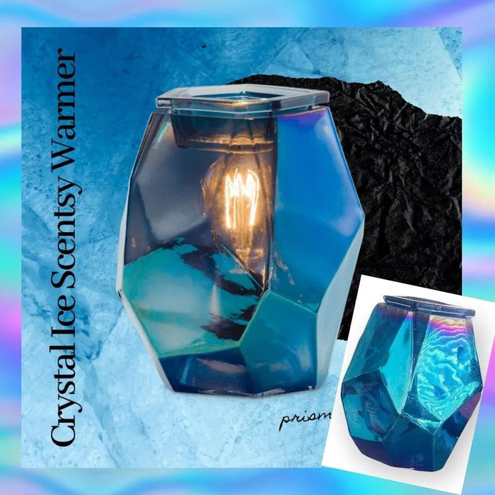 Barra de cera de hielo de cristal perfumada con vidrio iridiscente azul cálido - Quierox - Tienda Online