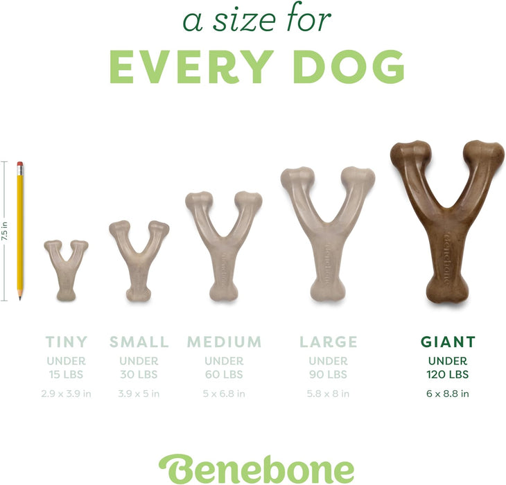 Benebone Wishbone - Juguete masticable duradero para perros con masticadores agresivos, pollo real, gigante - Quierox - Tienda Online