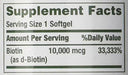 Biotina Nature's Bounty 10 000 mcg, cápsulas blandas de liberación rápida, 120 unidades - Quierox - Tienda Online