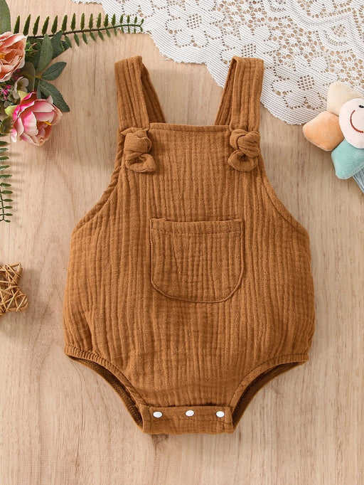 Body con textura y nudo con bolsillo de parche para bebé niño - Quierox - Tienda Online