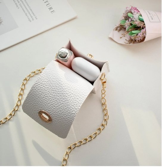 Bolsa cuadrada mini con cocodrilo en relieve con cerradura girante - Quierox - Tienda Online