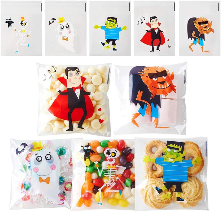 Bolsas de plástico de celofán para galletas, regalos de fiesta, decoración de Halloween - Quierox - Tienda Online