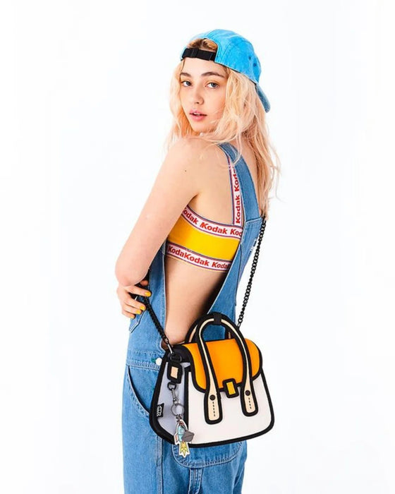 Bolso de hombro Jump From Paper 2D OWL naranja - Toytoise - Quierox - Tienda Online