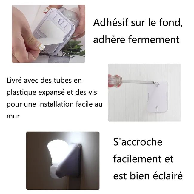 bombillas LED de noche para pared, lámpara de extracción práctica portátil - Quierox - Tienda Online