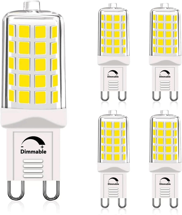 Bombillas LED G9 GOHDLAMP, luz blanca fría, 6000 K, regulables, paquete de 5 - Quierox - Tienda Online