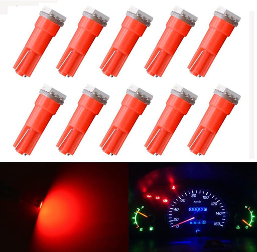 Bombillas LED T5 70 73 74 79 85 86 206 406 5050 1SMD rojo 1W 12V para interior de auto - Quierox - Tienda Online