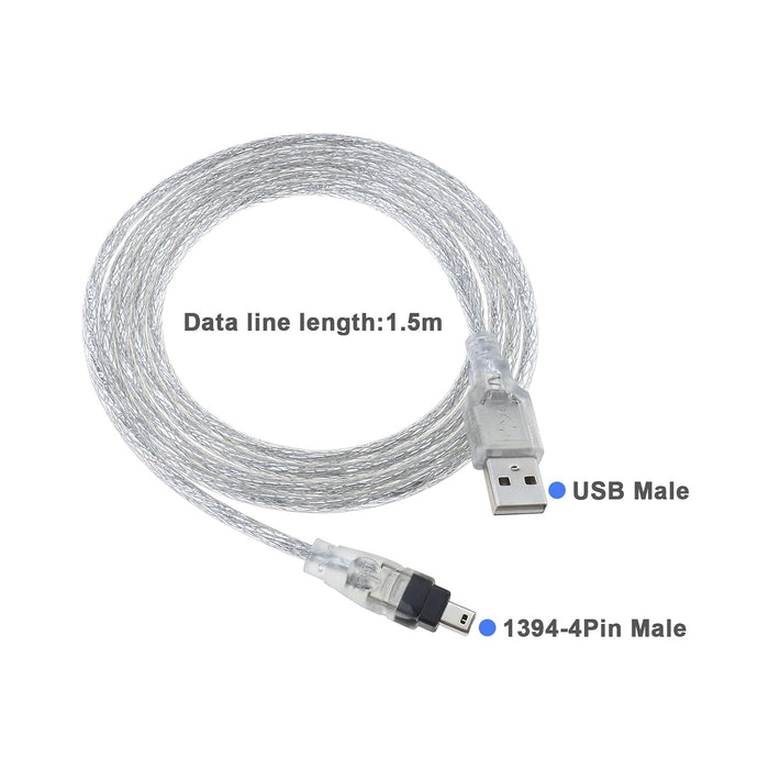 Cable adaptador USB macho a Firewire IEEE 1394 de 4 pines, compatible Sony - Quierox - Tienda Online