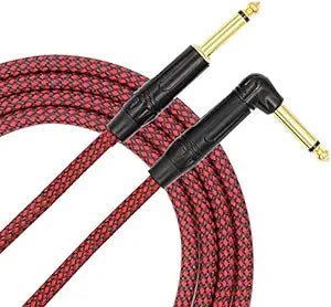 cable de 1/4 de pulgada recto a ángulo recto para guitarra eléctrica - Quierox - Tienda Online