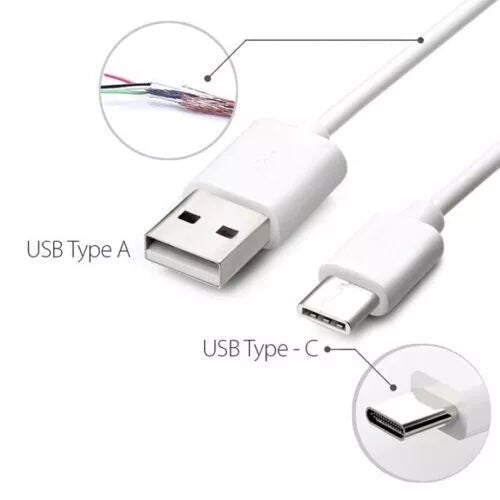 Cable de carga y datos USB - C a USB - A blanco (3 pies, 1 m) - Quierox - Tienda Online