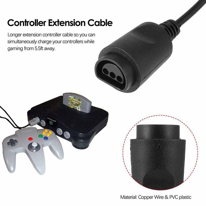 Cable de extensión para mando N64, para Nintendo 64 - Quierox - Tienda Online