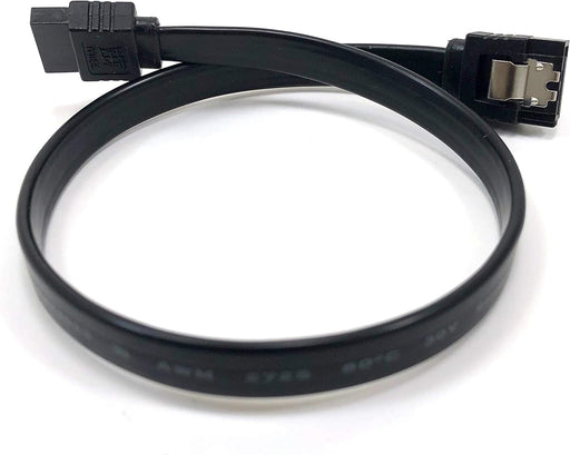 Cable recto SATA III de 12 pulgadas con pestillo de bloqueo (negro) - Quierox - Tienda Online