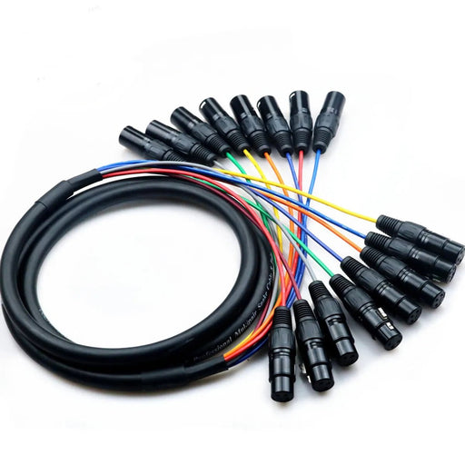 Cable serpiente M/F 8 canales 8 pares macho a hembra 3 pines XLR cable de audio equilibrado - Quierox - Tienda Online