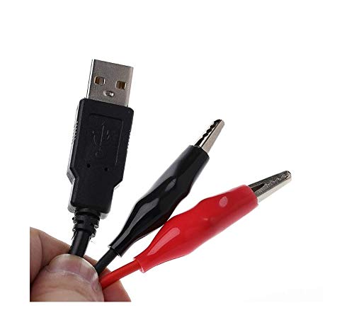 Cable USB tipo A macho a pinzas de cocodrilo Allicator - para probador de voltaje CC - Quierox - Tienda Online