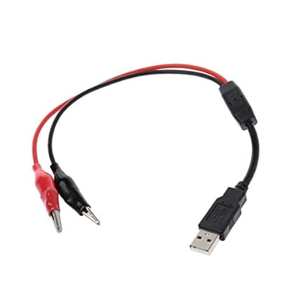 Cable USB tipo A macho a pinzas de cocodrilo Allicator - para probador de voltaje CC - Quierox - Tienda Online