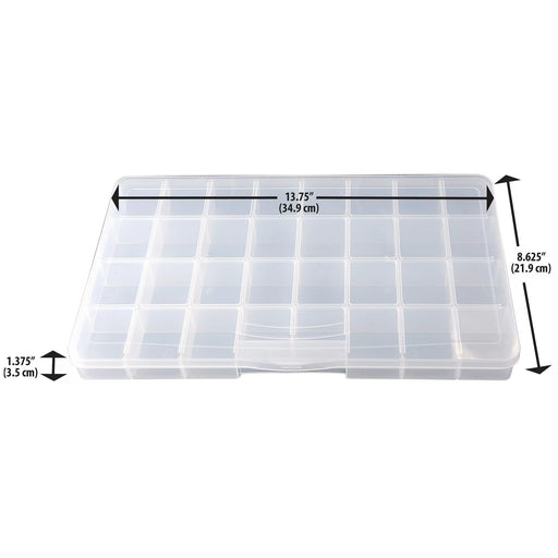 Caja de almacenamiento de 32 compartimentos de plástico transparente The Beadery - Quierox - Tienda Online