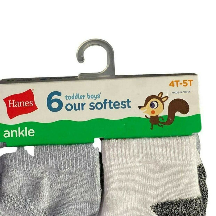 Calcetines tobilleros para niños pequeños Hanes, paquete de 6 - Quierox - Tienda Online