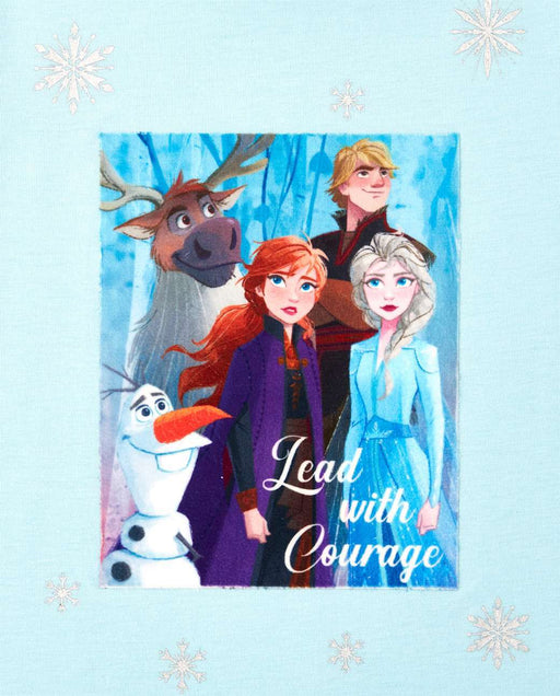 Camiseta Gráfica Disney Frozen 2 Glitter Courage Para Niñas - Blue Ocean - Quierox - Tienda Online