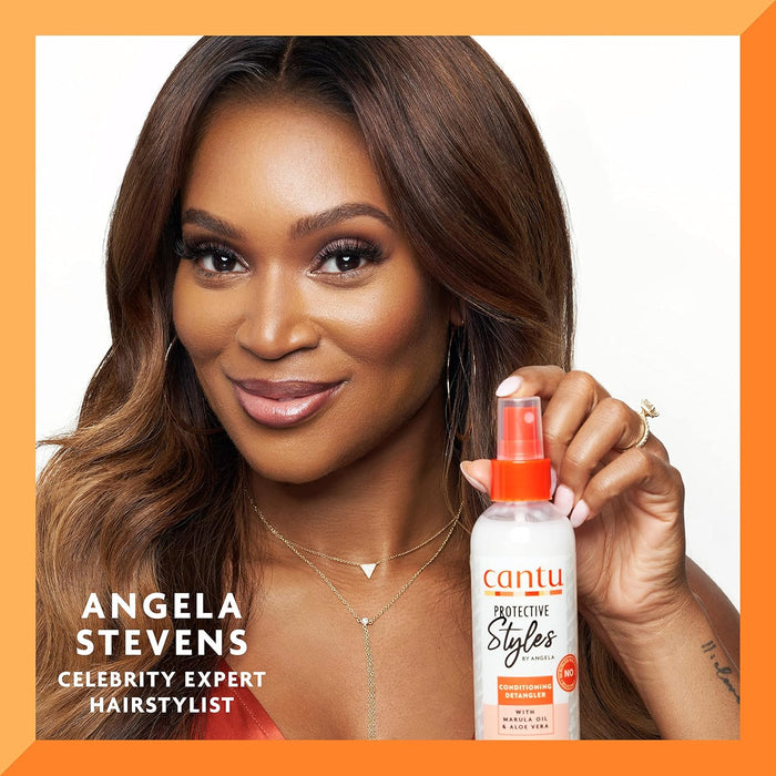 Cantu Protective Styles by Angela Desenredante acondicionador con aceite de marula y aloe vera, 8 onzas - Quierox - Tienda Online