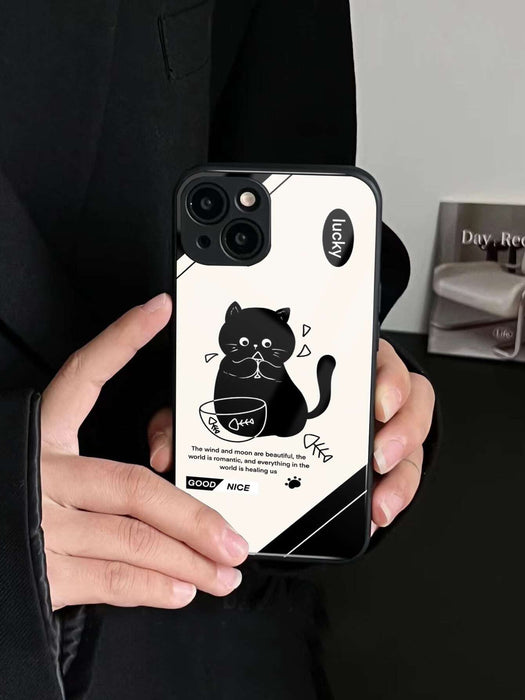 Carcasas para Móvil con diseño de gatito negro - Quierox - Tienda Online