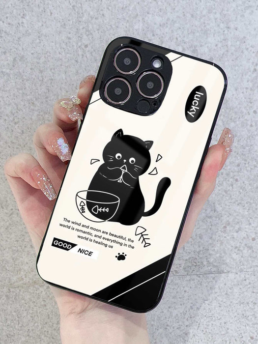 Carcasas para Móvil con diseño de gatito negro - Quierox - Tienda Online