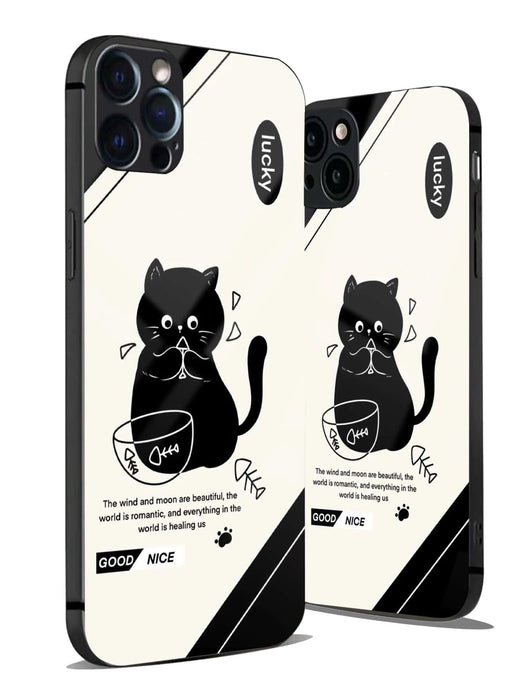 Carcasas para Móvil con diseño de gatito negro - Quierox - Tienda Online