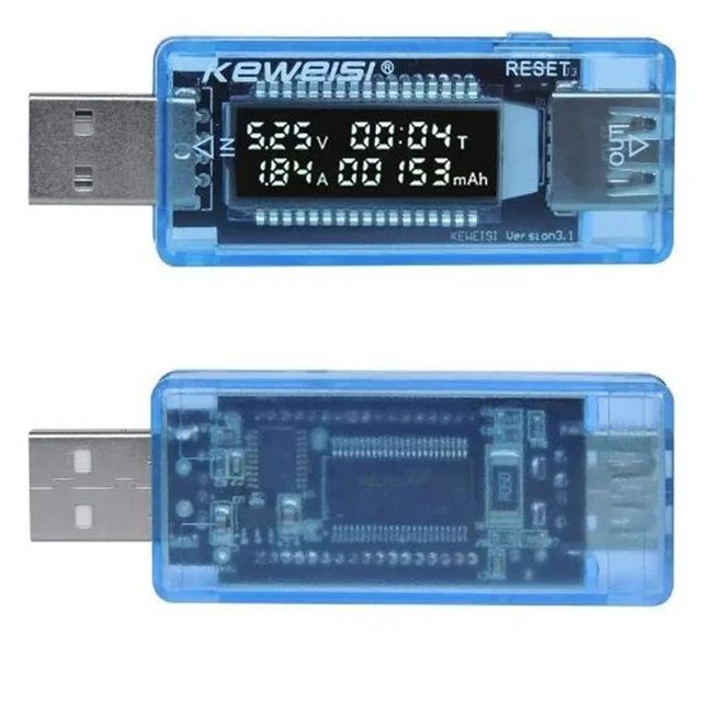 Cargador con pantalla LCD Digital USB, probador de voltaje - Quierox - Tienda Online