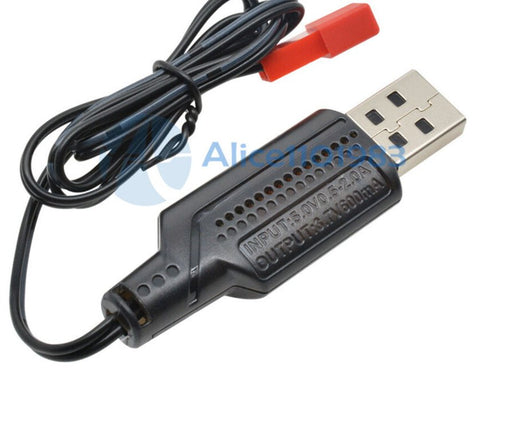 Cargador de cable USB batería de litio lipo 3,7 V 500 mA salida 1S cabeza hembra roja JST - Quierox - Tienda Online