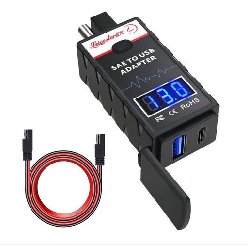 Cargador de Coche Carga Rápida con Interruptor y Voltímetro LED para Automóviles - Quierox - Tienda Online